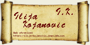 Ilija Kojanović vizit kartica